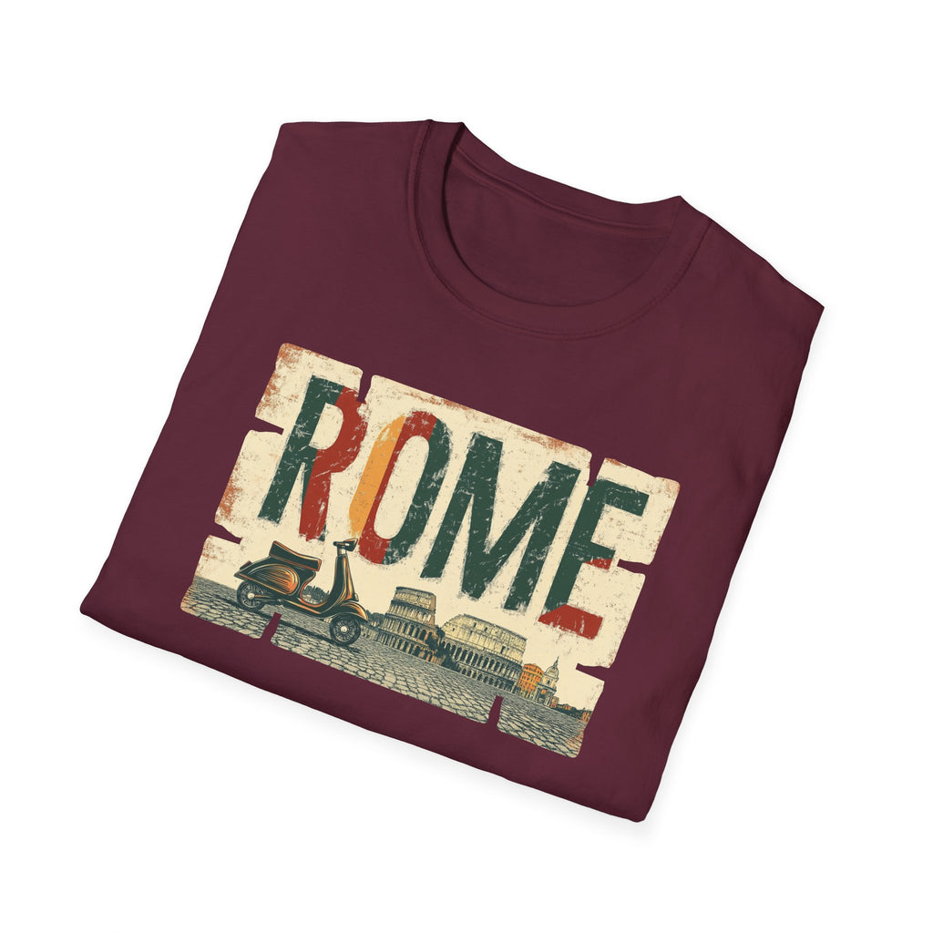 Vintage Rome Graphic T-Shirt | Italian Travel Retro Skyline