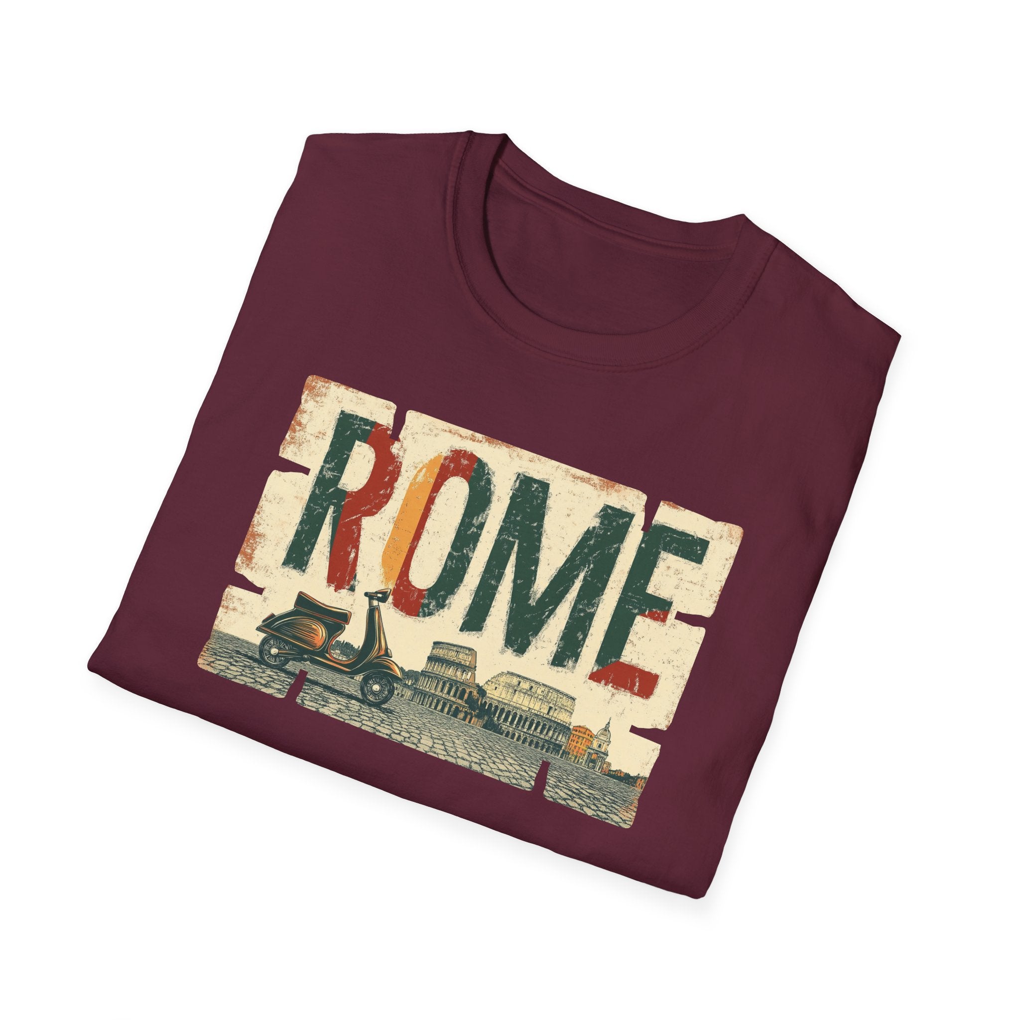 Vintage Rome Graphic T-Shirt | Italian Travel Retro Skyline