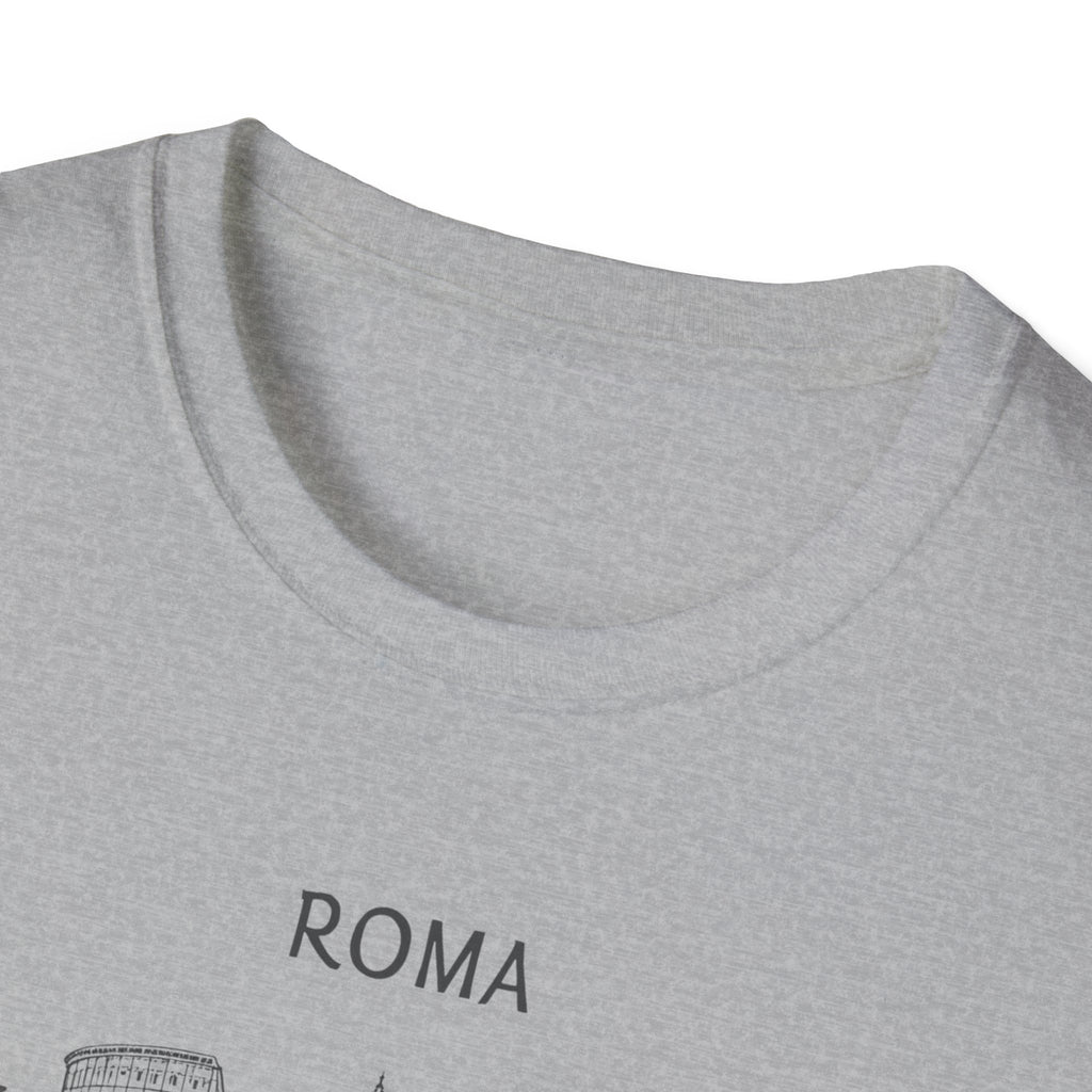 Rome skyline sketch T-Shirt | Ponte Sant'Angelo illustration, travel souvenir