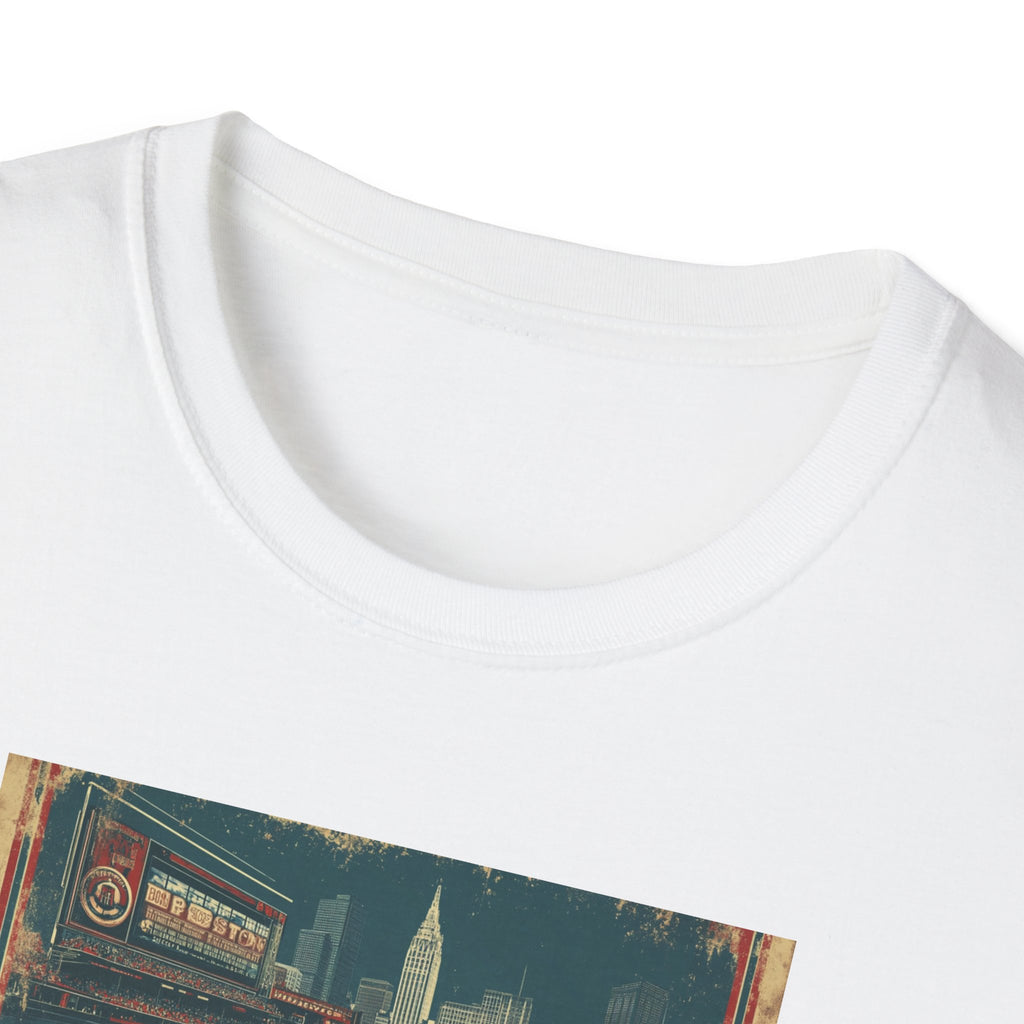 Boston Vintage Baseball T-Shirt | City Skyline, Retro Sports Design