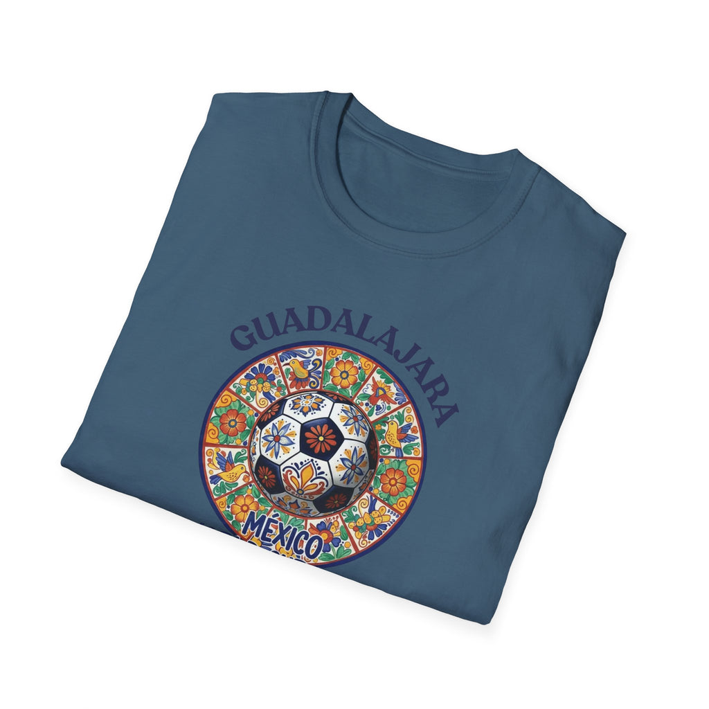 Guadalajara Mexico World Cup 2026 Soccer T-Shirt — Colorful Aztec Ball Design