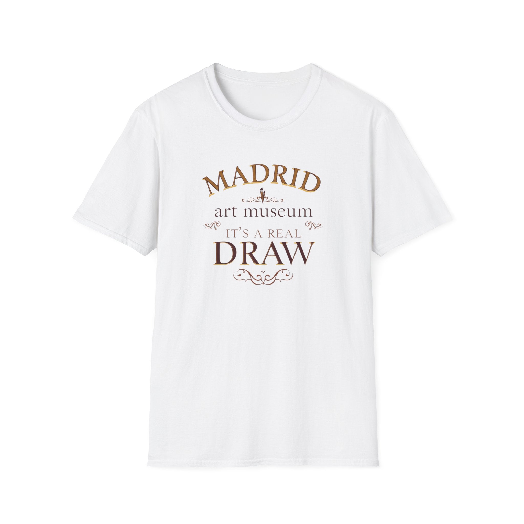Madrid Art Museum T-Shirt — "It's a Real Draw" Vintage Typography Tee