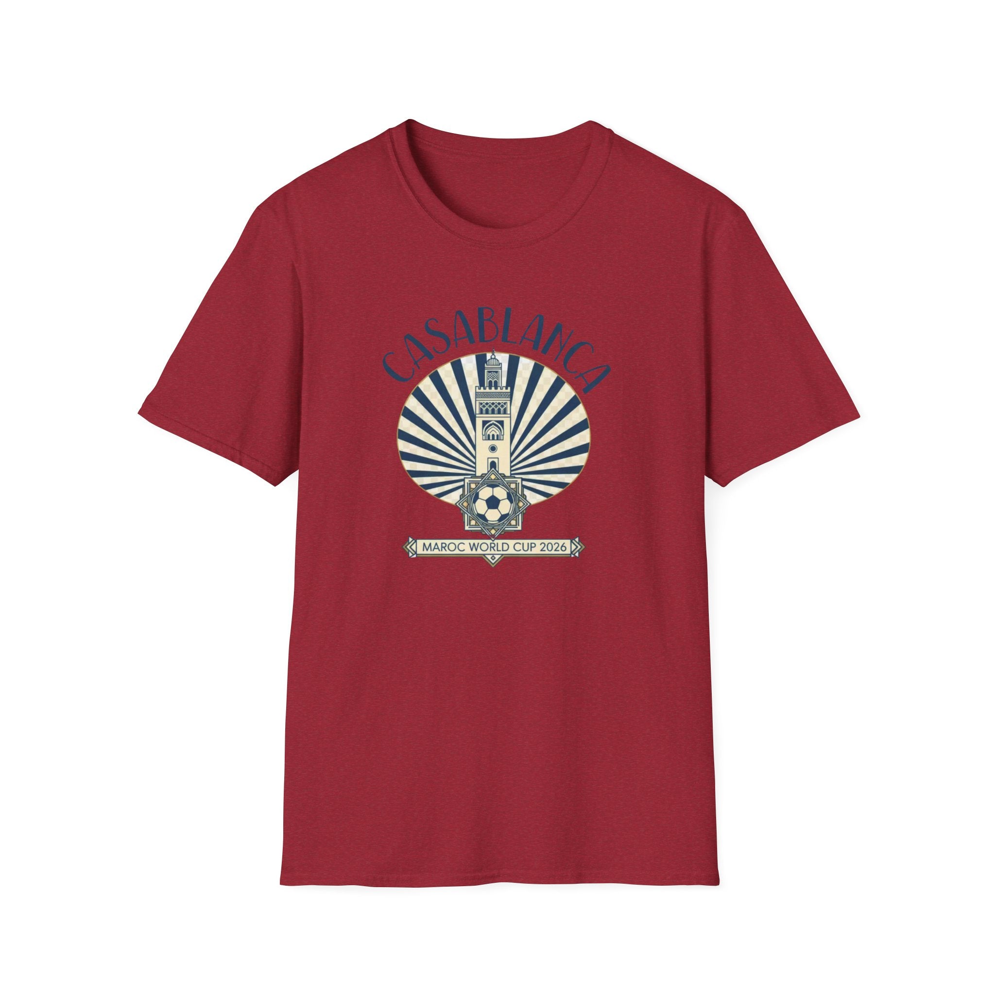 Casablanca Vintage Travel T-Shirt — Morocco World Cup 2026 Souvenir