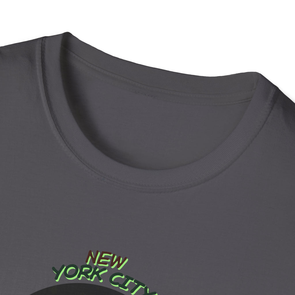 New York City Concrete Jungle T-Shirt | Skyline Silhouette, Green Badge
