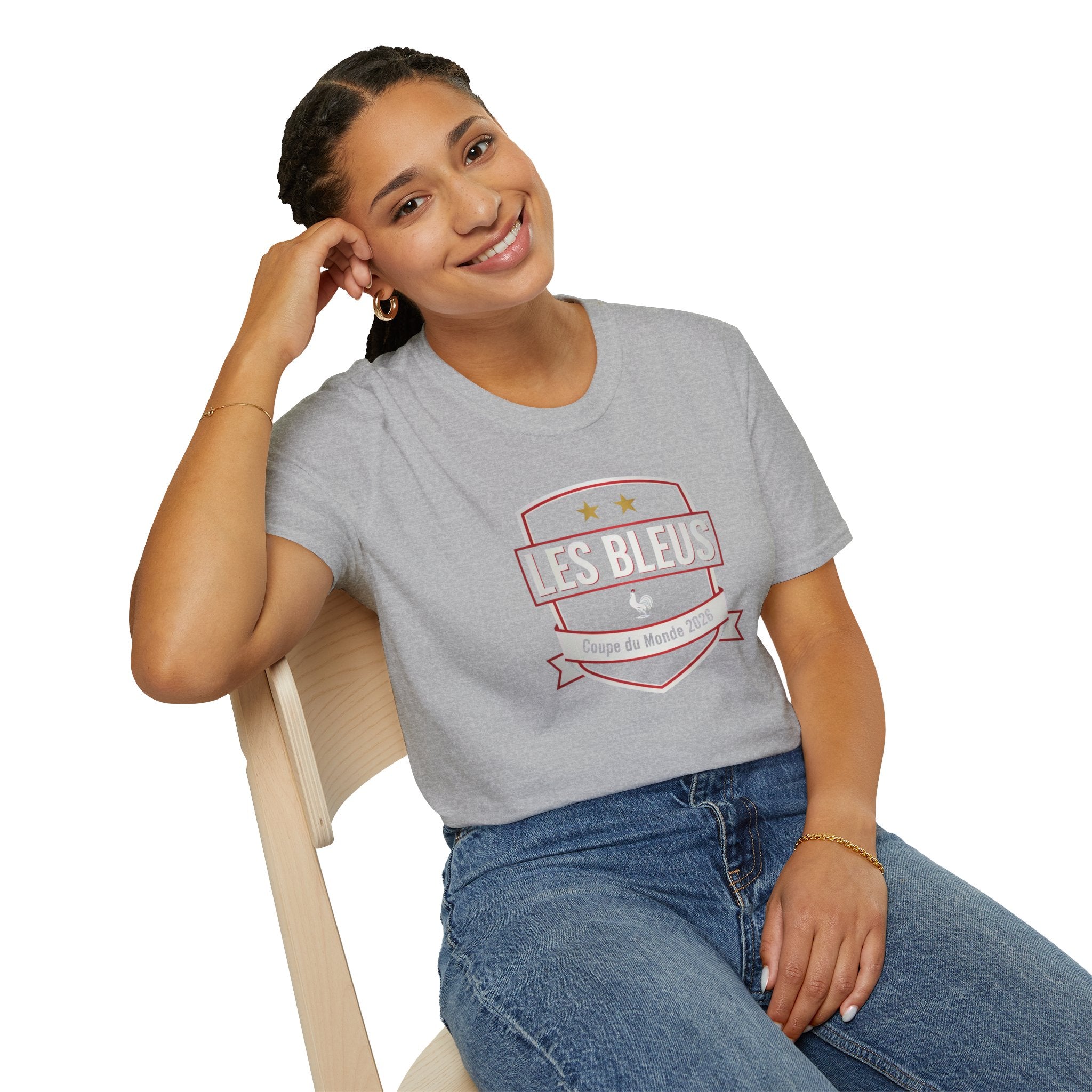 Les Bleus Shield T-Shirt – Coupe du Monde 2026 French Soccer Fan Tee
