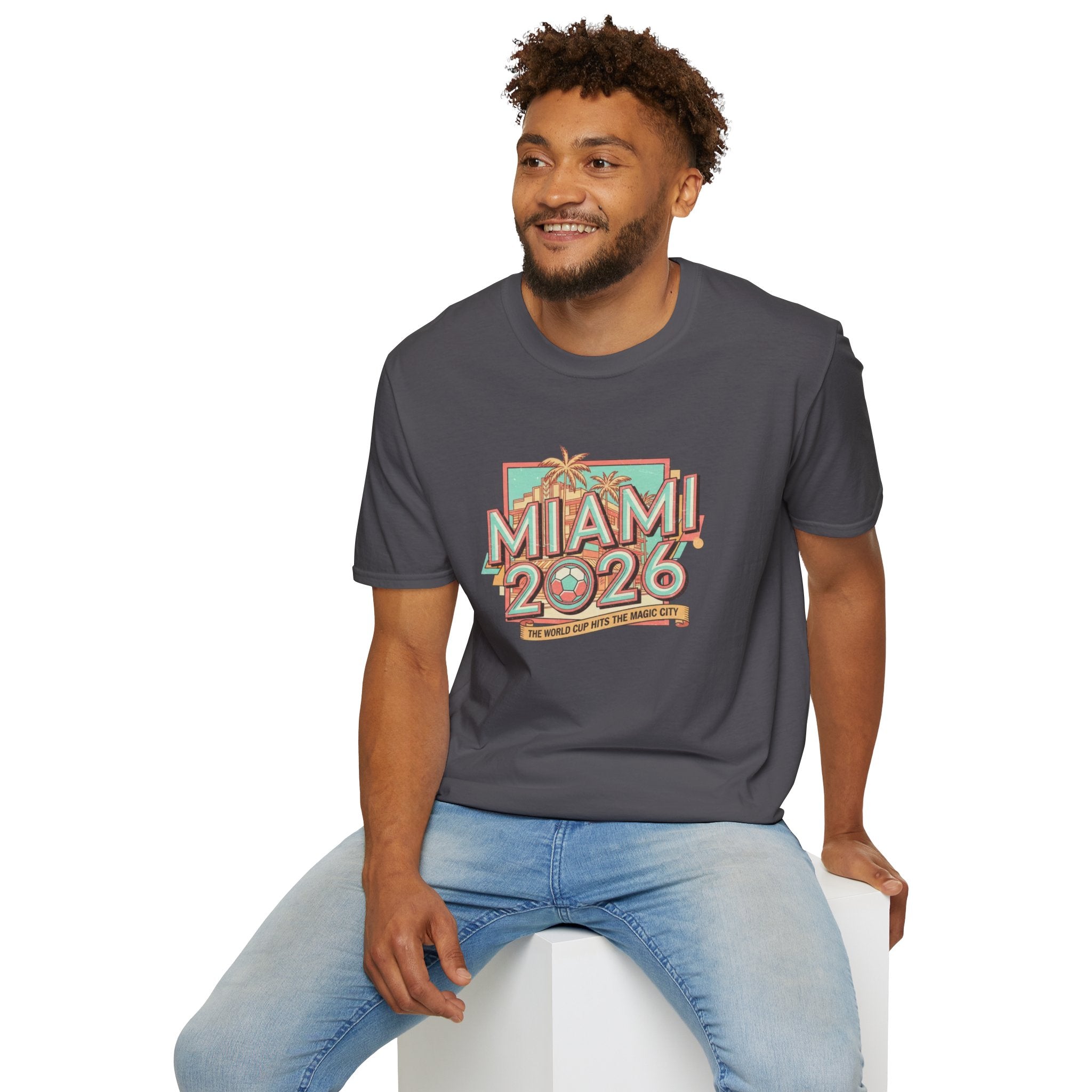 Miami 2026 Retro Palm Beach T-Shirt