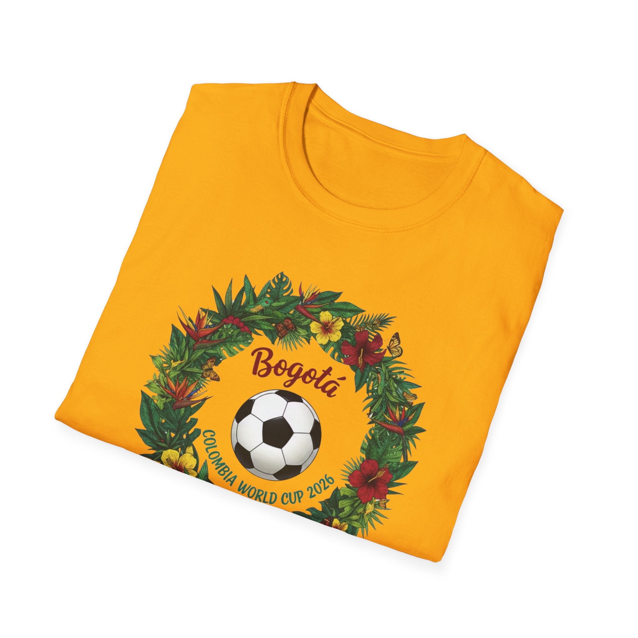 Bogotá Soccer Wreath T-Shirt — World Cup Football Holiday Tee