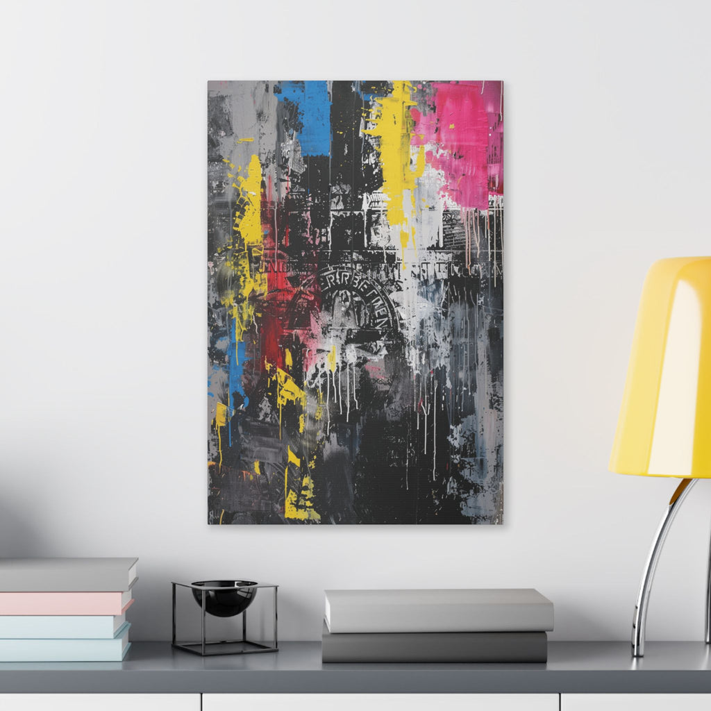 Abstract Urban Graffiti Canvas inspired by Berlin history