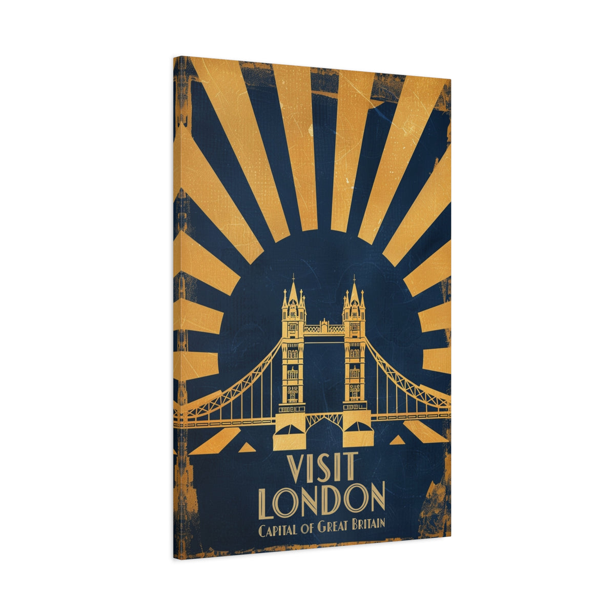 Canvas Wall Art — Vintage 'Visit London' Travel Poster