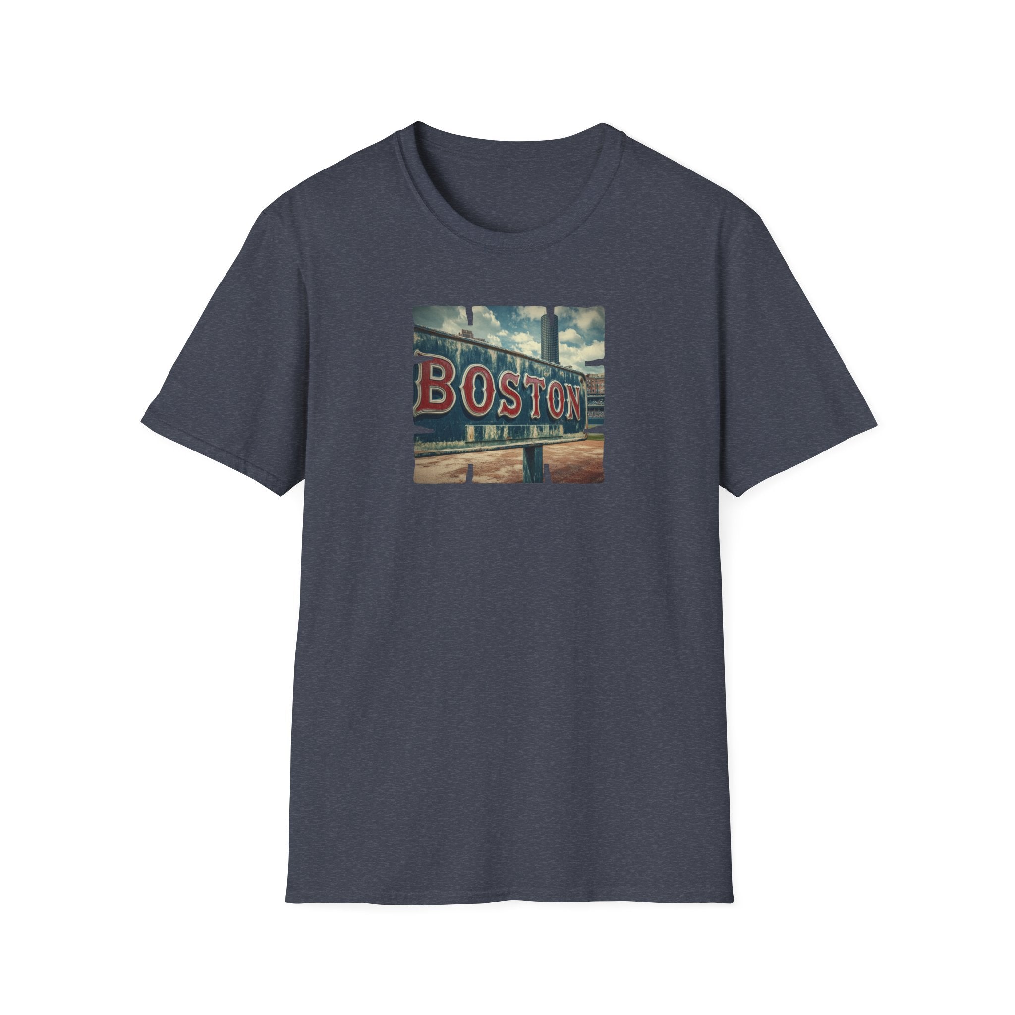 Boston Neon Sign T-Shirt | Cityscape Vintage Photo Tee