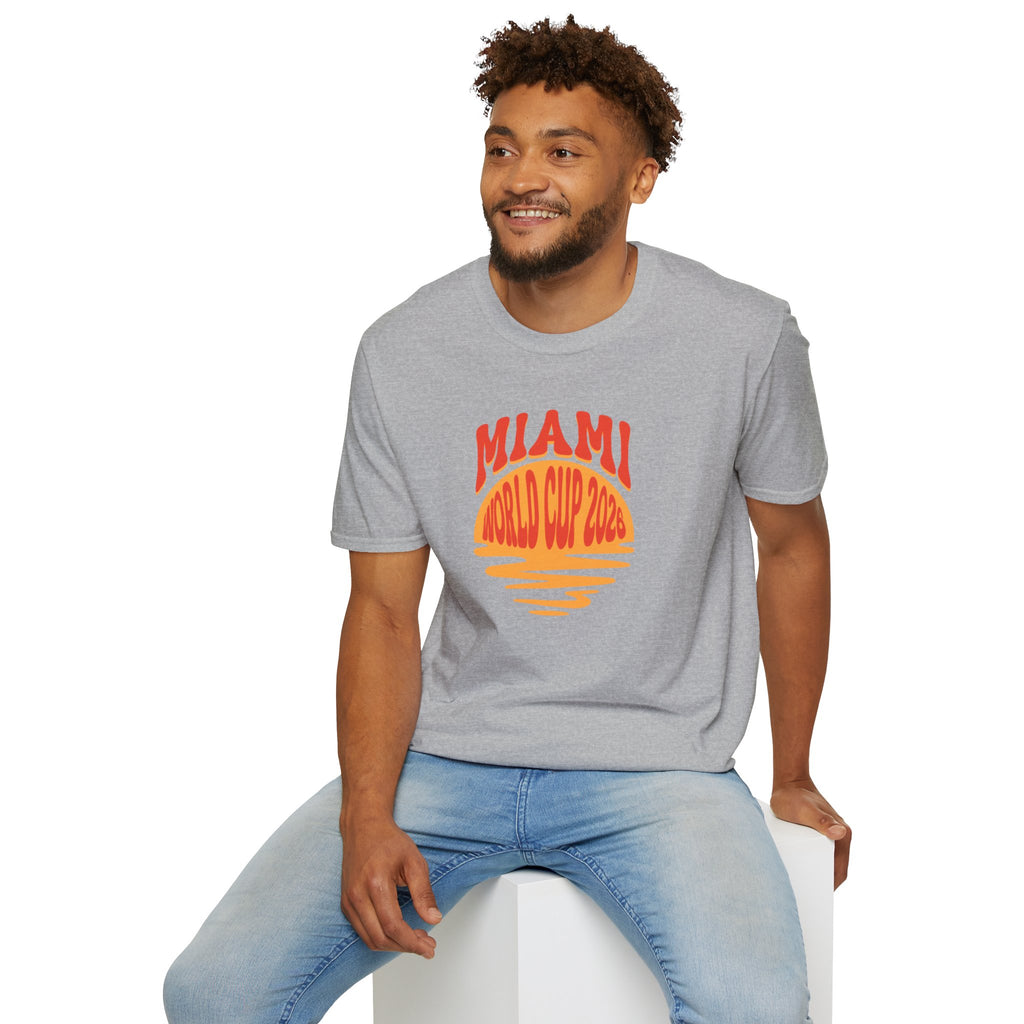 Miami World Cup 2026 T-Shirt – Retro Sunset Soccer Tee