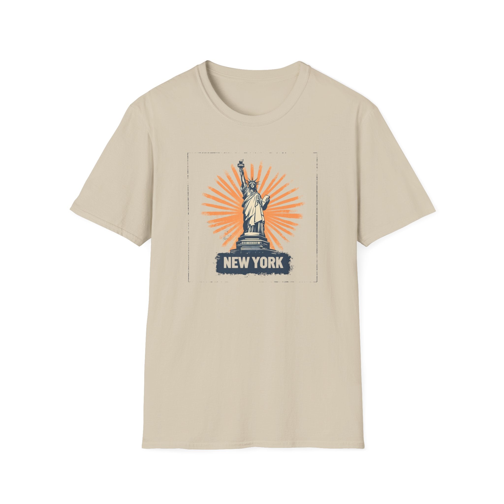 Statue of Liberty Illustration T-Shirt | New York Skyline Graphic