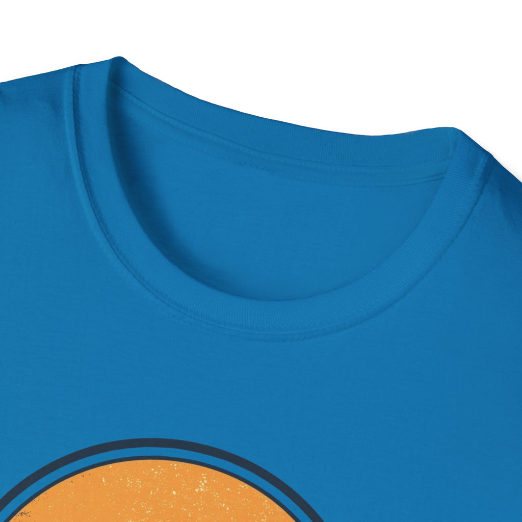 Boston Skyline Circle T‑Shirt — Retro Sunset City Graphic