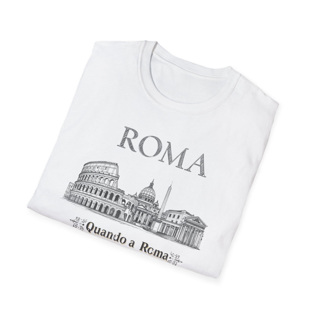 Roma skyline illustration T-Shirt | Colosseum Vatican Stencil