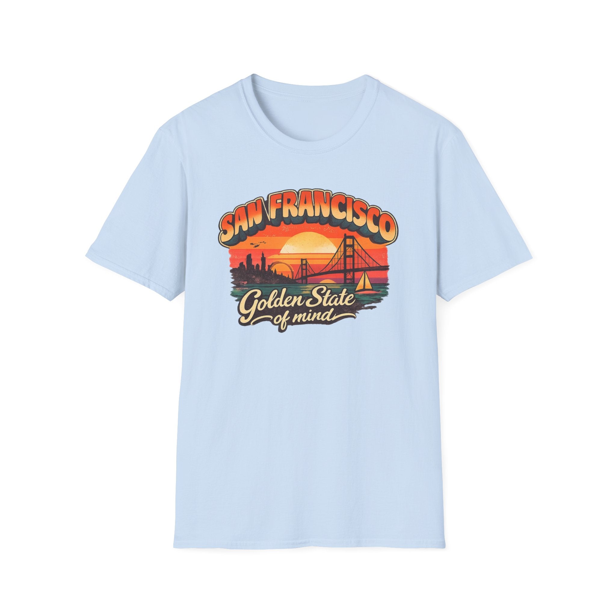 San Francisco Golden State T-Shirt — 'Golden State of Mind' Retro Sunset Tee