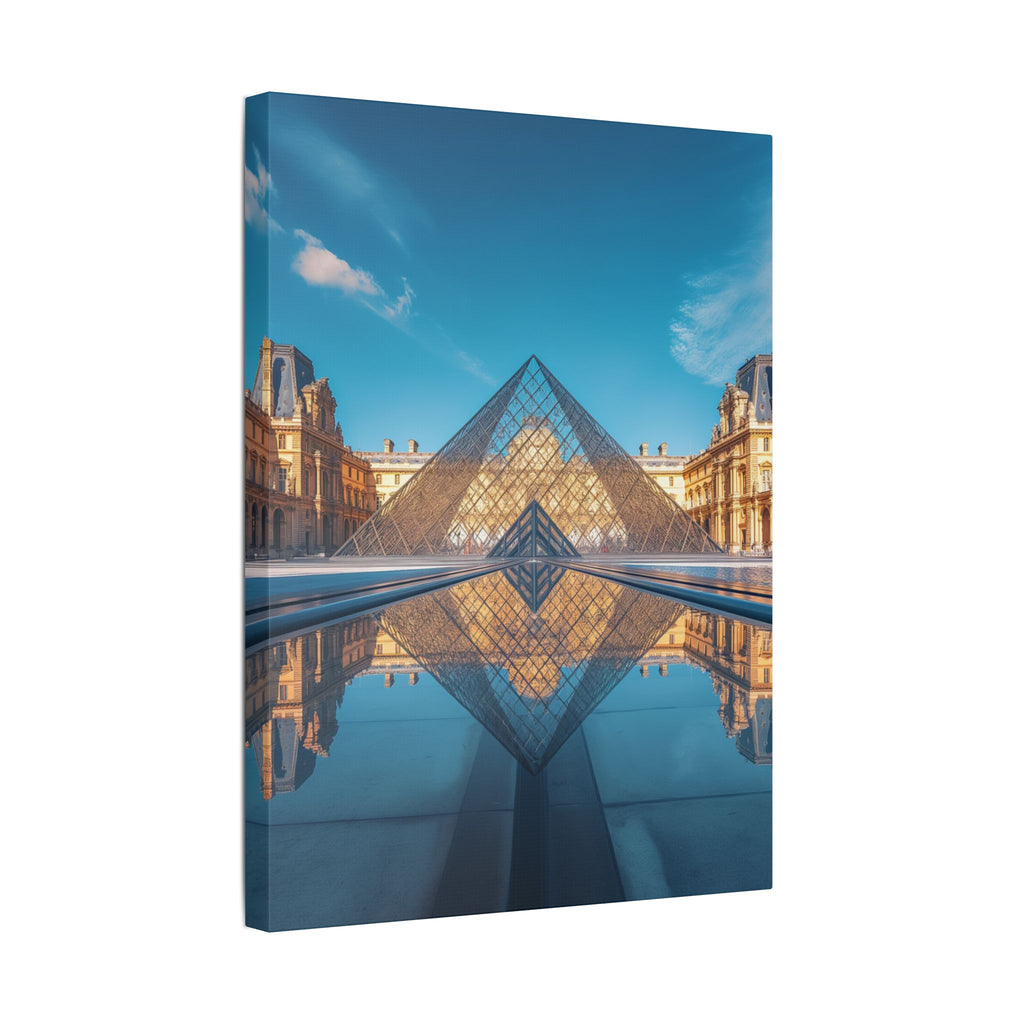 Louvre Glass Pyramid Canvas Print — Paris Travel Wall Art