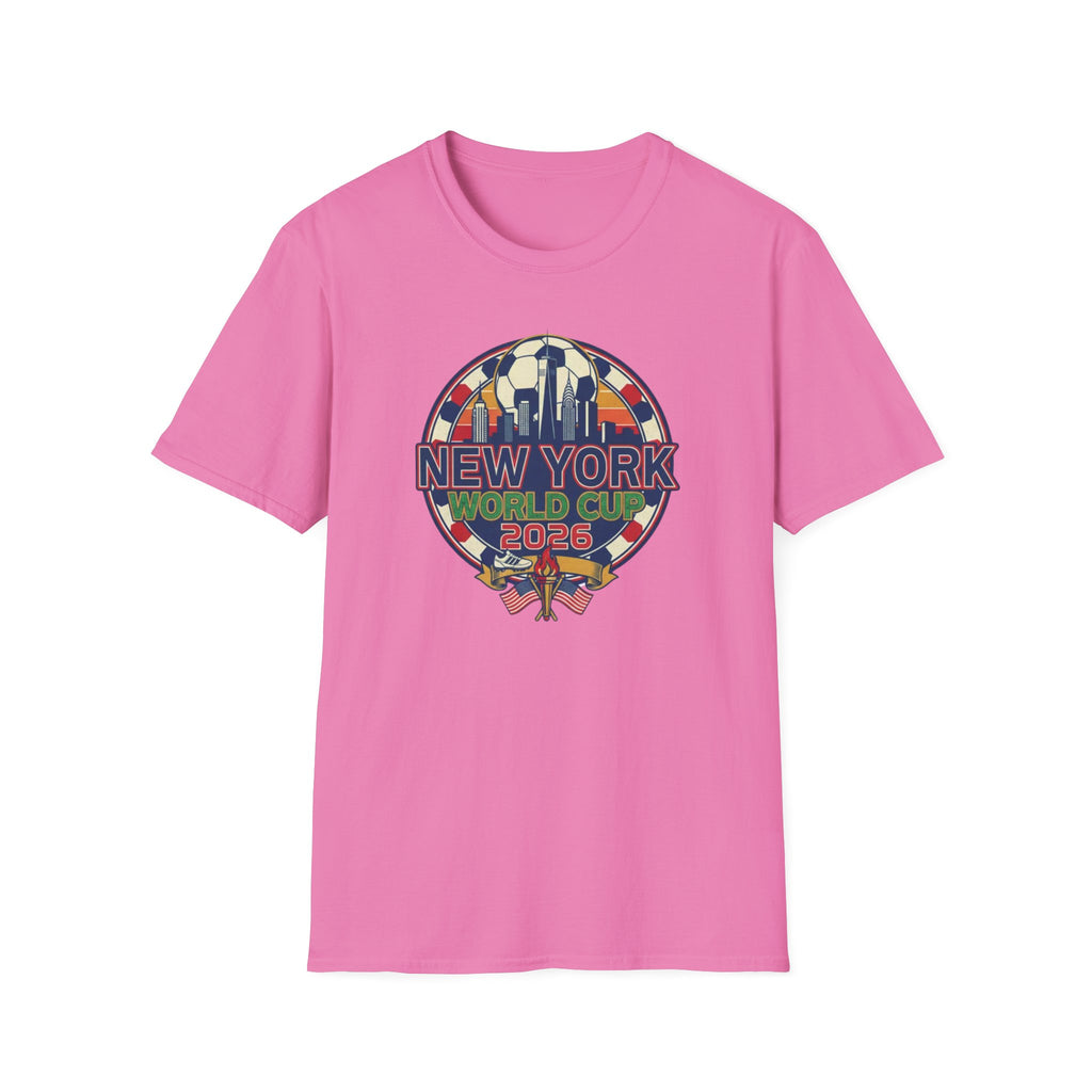 New York World Cup 2026 T-Shirt — Retro City Skyline Soccer Tee