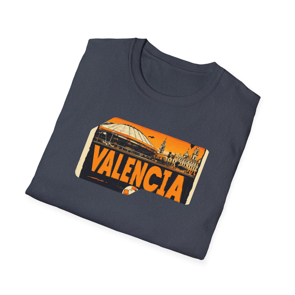 Valencia postcard skyline T-Shirt | Retro cityscape, orange sunset