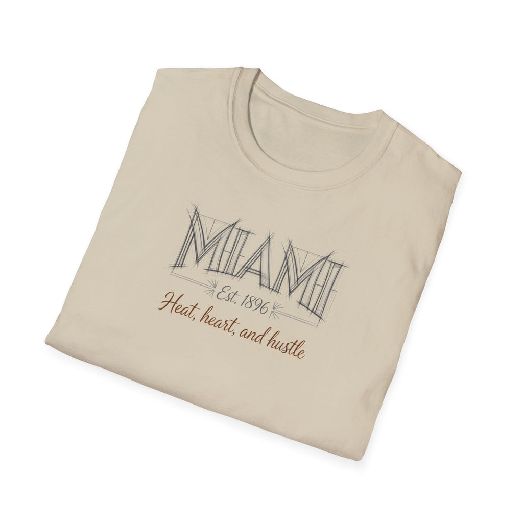 Miami FL 305 Vintage Retro T-Shirt — Heart, Hustle and Hustle City Tee