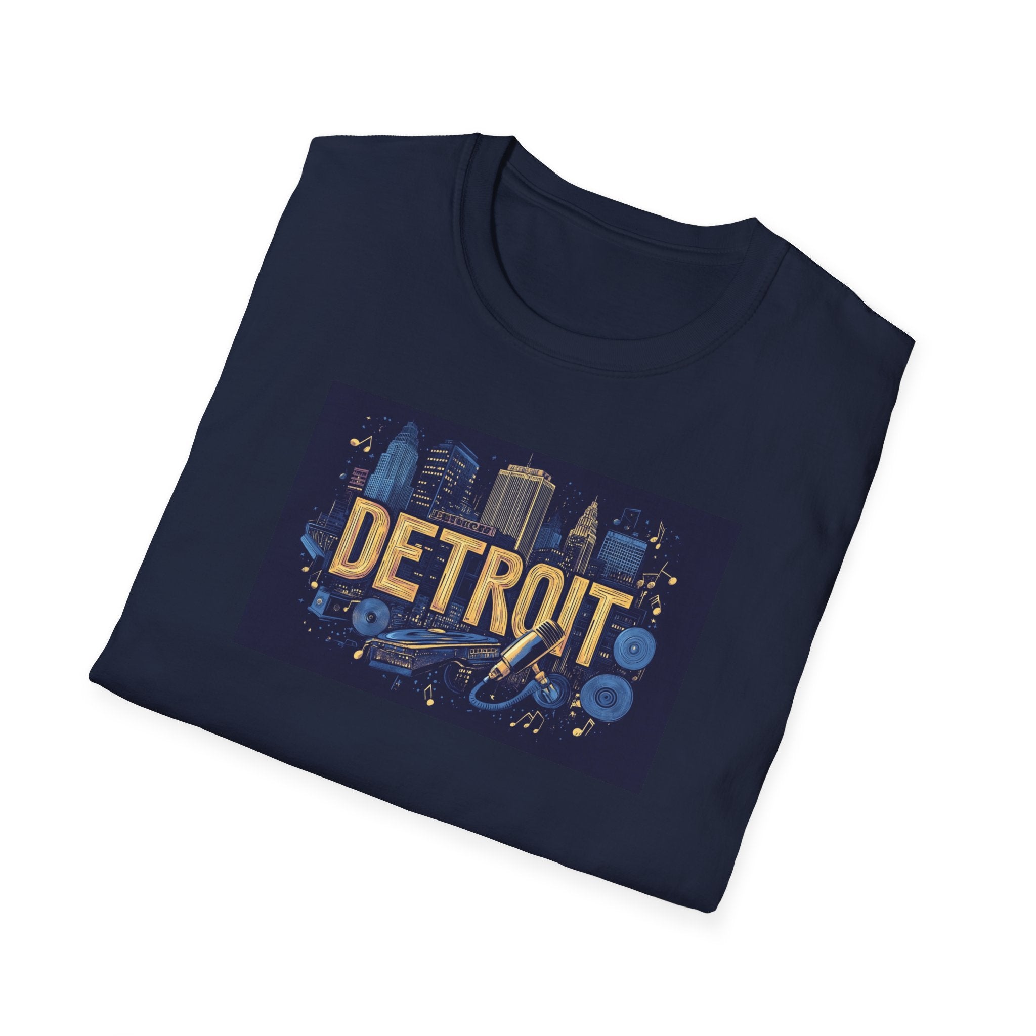 Detroit Skyline Graphic T-Shirt | Retro City Map, Motor City Typography