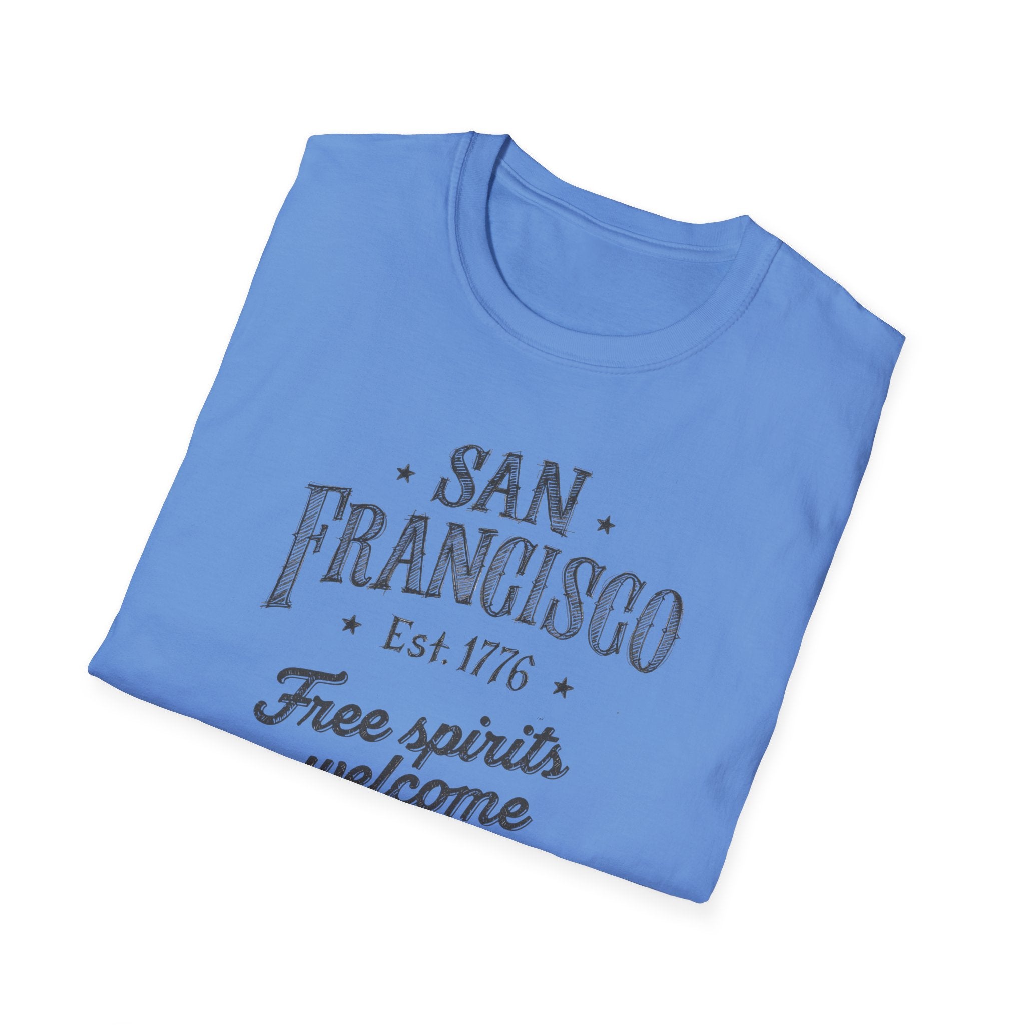 San Francisco T-Shirt – "Free Spirits Welcome" Vintage City Tee