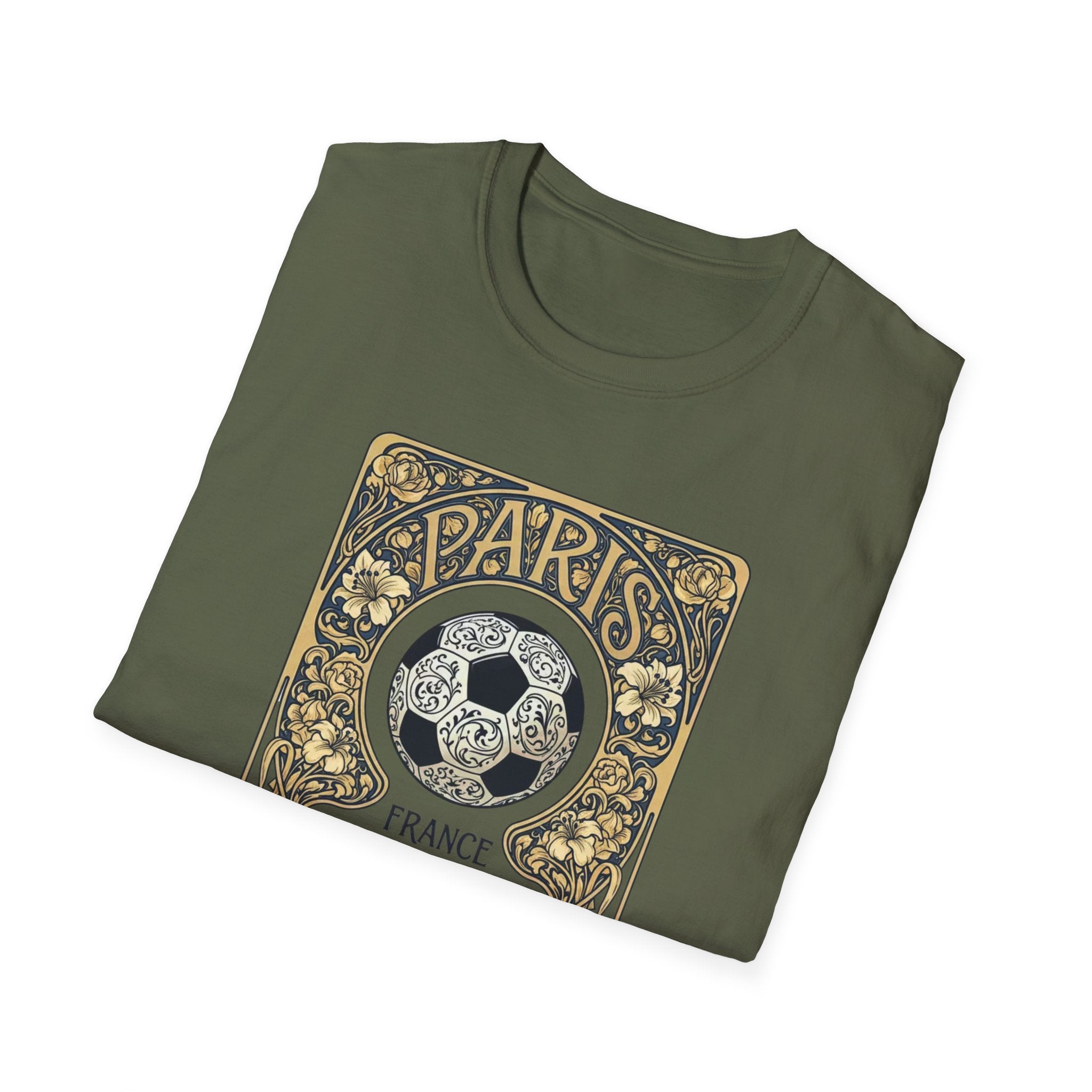 Paris 2026 World Cup Soccer T-Shirt — Retro Floral Football Design
