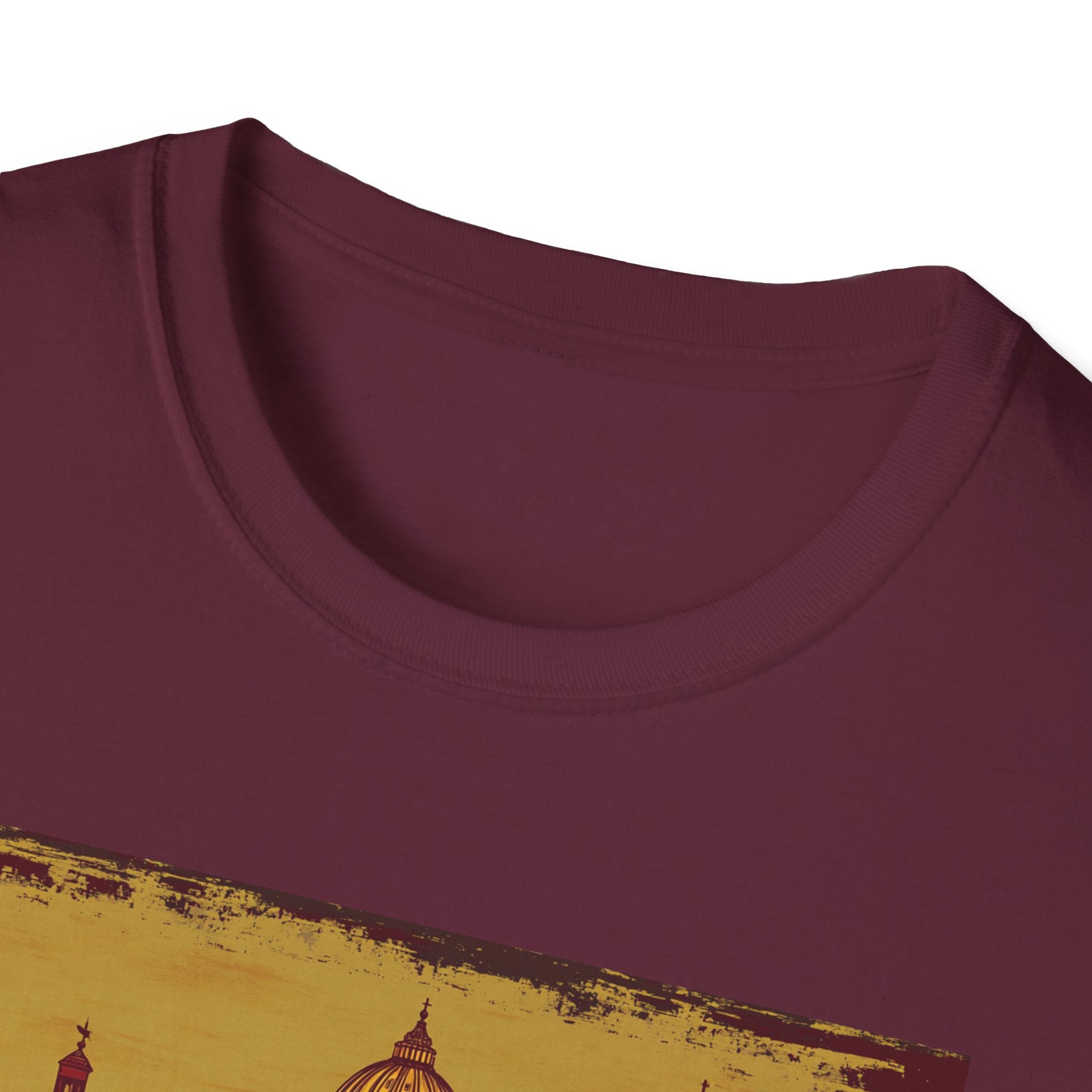Rome skyline vintage postcard T-Shirt | Roman landmarks travel tee