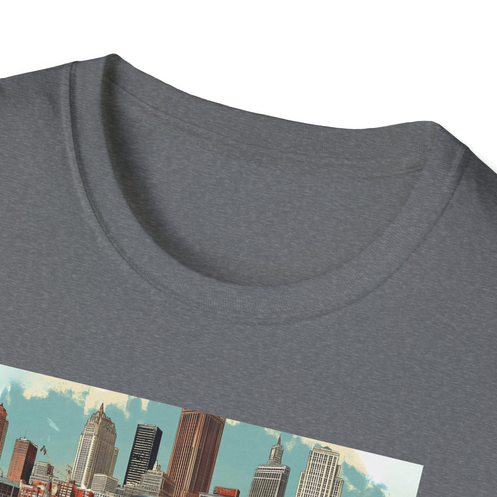 Detroit Classic Car Tee | Detroit skyline vintage graphic T-Shirt