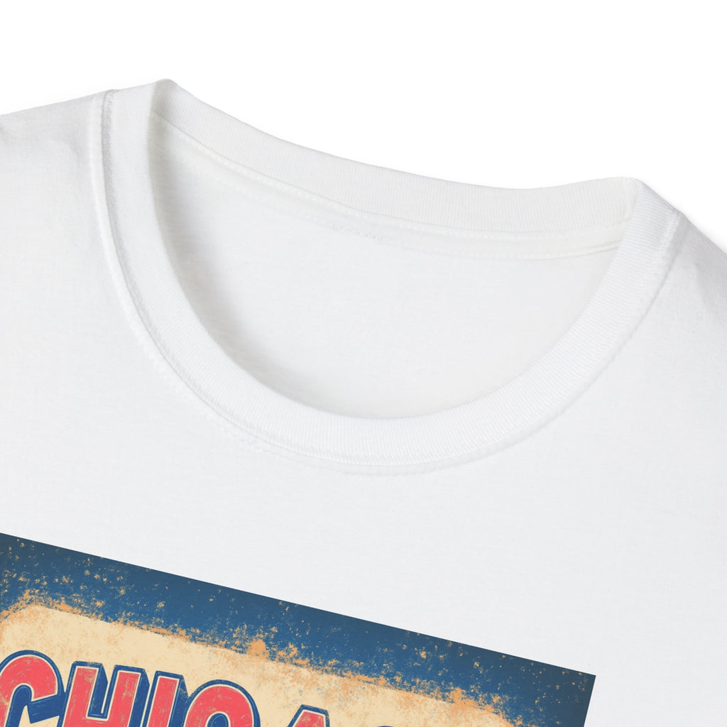 Chicago Retro Skyline T-Shirt | Vintage City Typography
