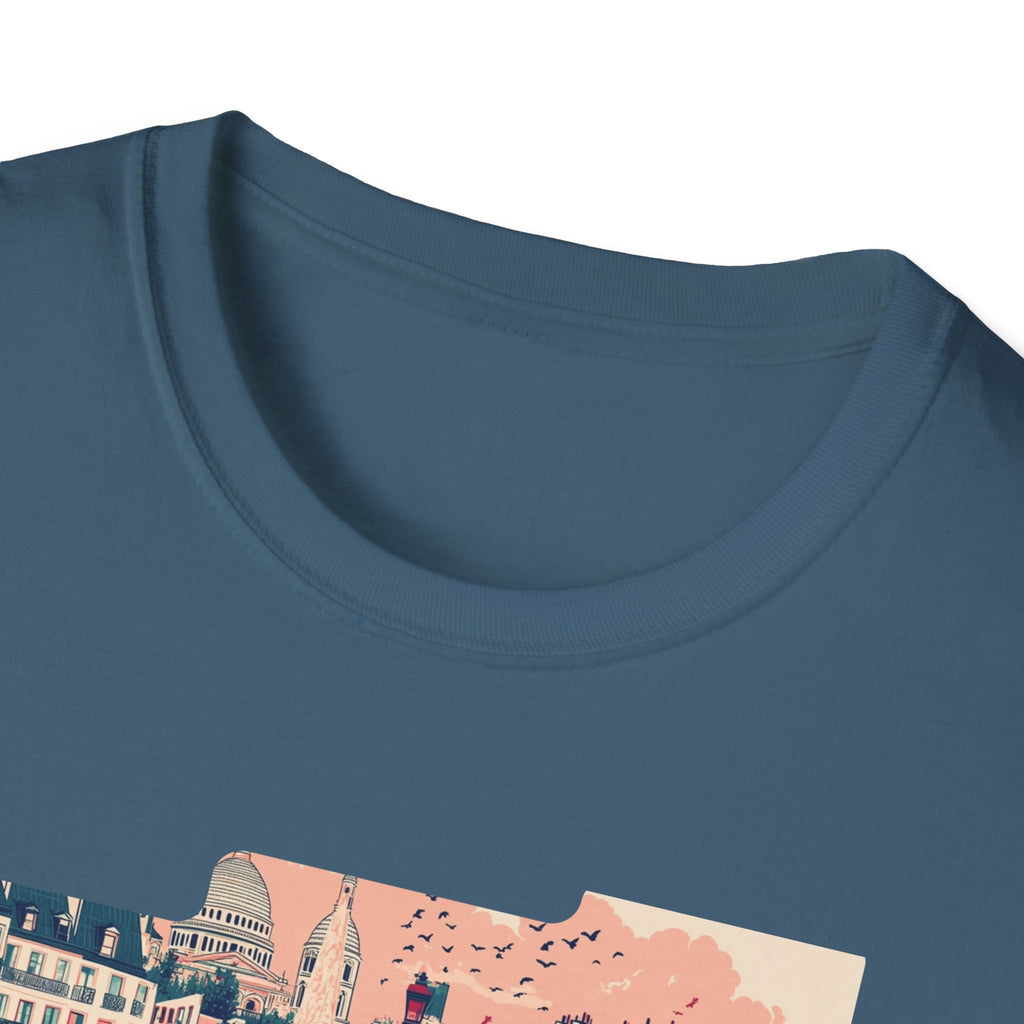 Paris Cityscape T-Shirt | Vintage French Street Illustration