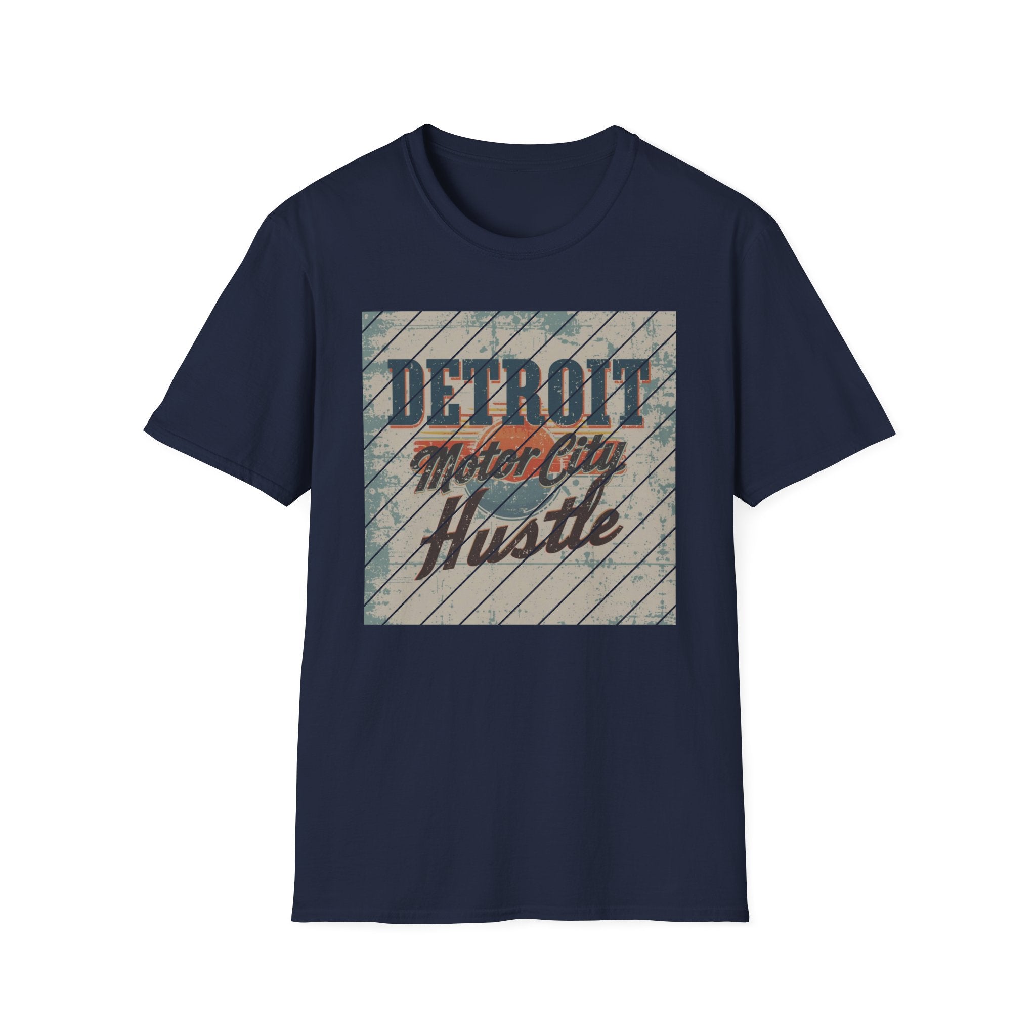 Detroit Hustle T-Shirt — Vintage Distressed Motor City Tee