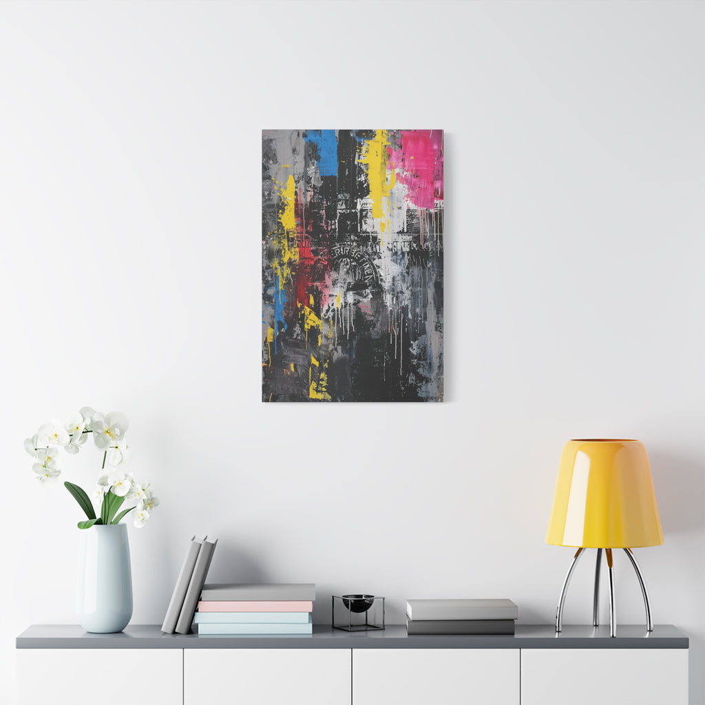 Abstract Urban Graffiti Canvas inspired by Berlin history