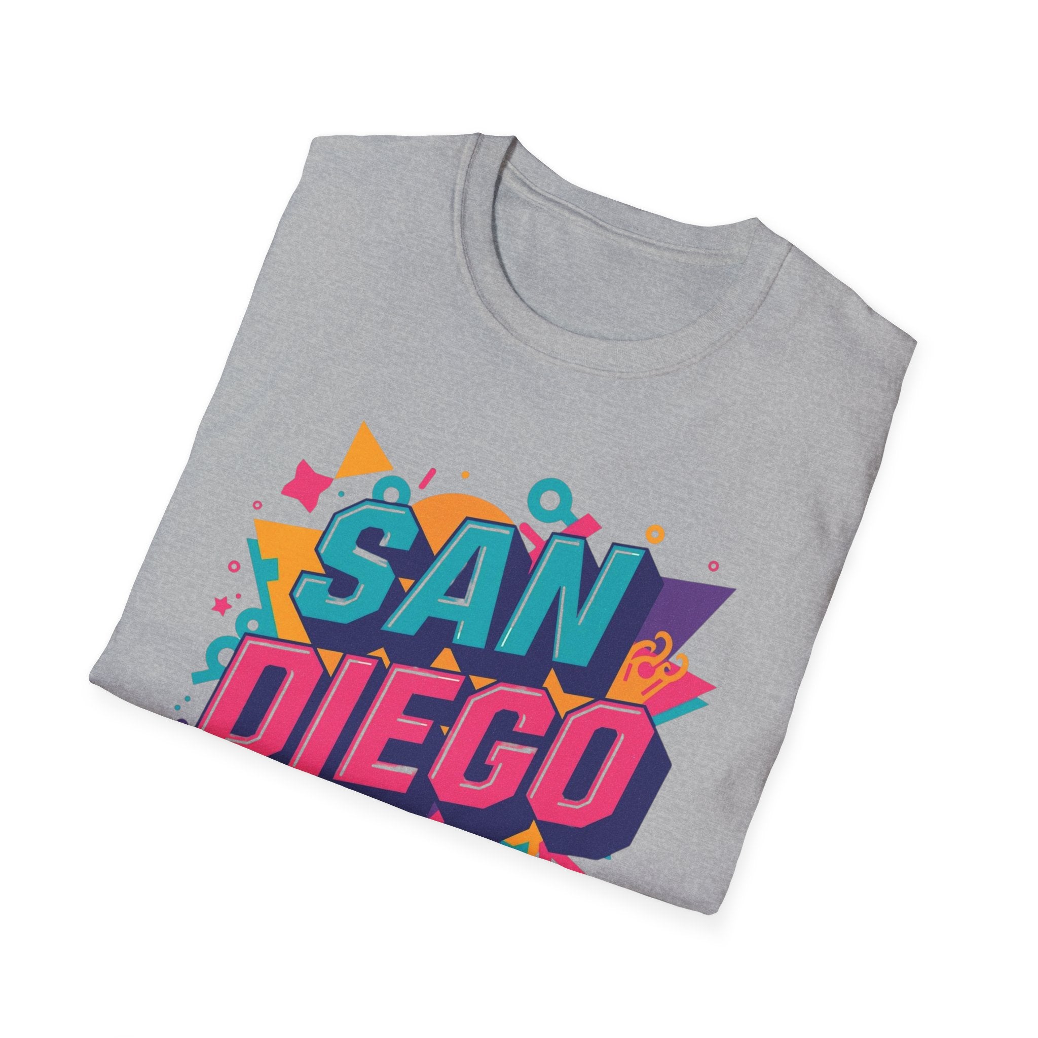 San Diego Retro Pop T-Shirt — Colorful City Graphic Tee
