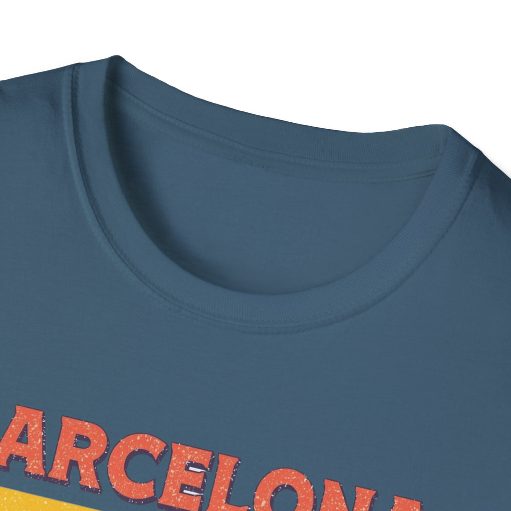 Barcelona "Més que Awesome" Retro Stripe T-Shirt