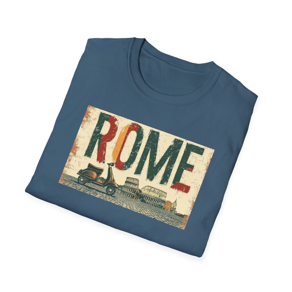 Rome Vintage Travel Graphic T-Shirt | Retro Roman Skyline Tee