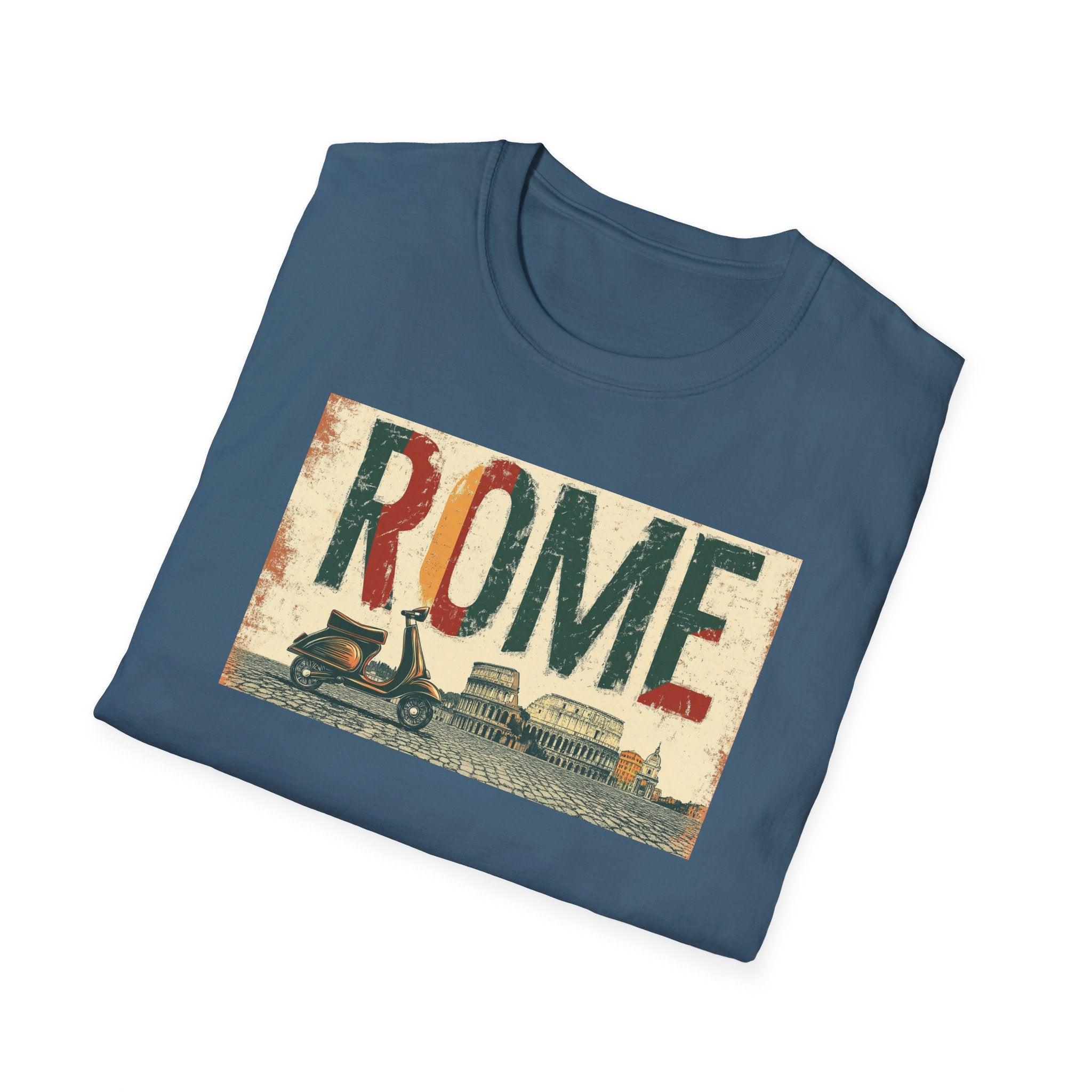 Rome Vintage Travel Graphic T-Shirt | Retro Roman Skyline Tee