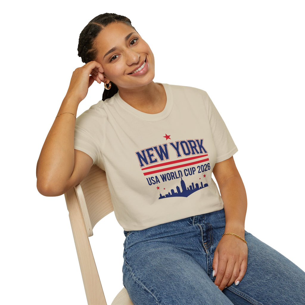New York USA World Cup 2026 T-Shirt — Skyline Soccer Fan Tee