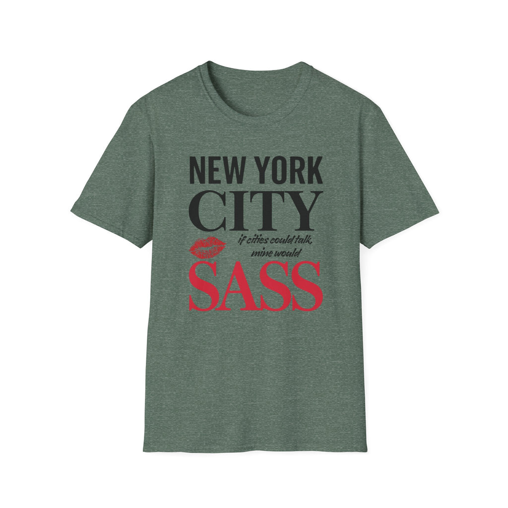 New York City Sass T-Shirt — NYC Lipstick Kiss Graphic Tee