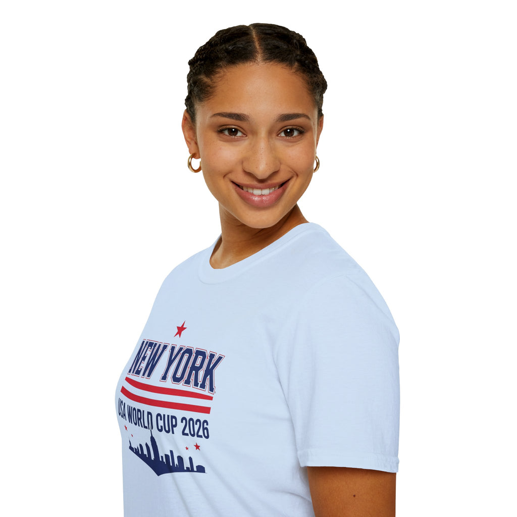 New York USA World Cup 2026 T-Shirt — Skyline Soccer Fan Tee