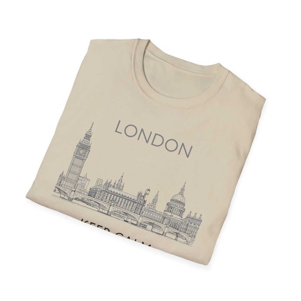 London skyline Keep Calm and Carry On T-Shirt | UK travel souvenir