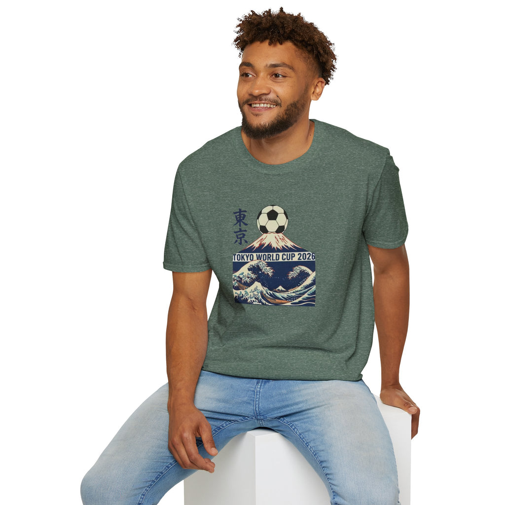 Tokyo World Cup 2026 Soccer T‑Shirt — Great Wave Football Design