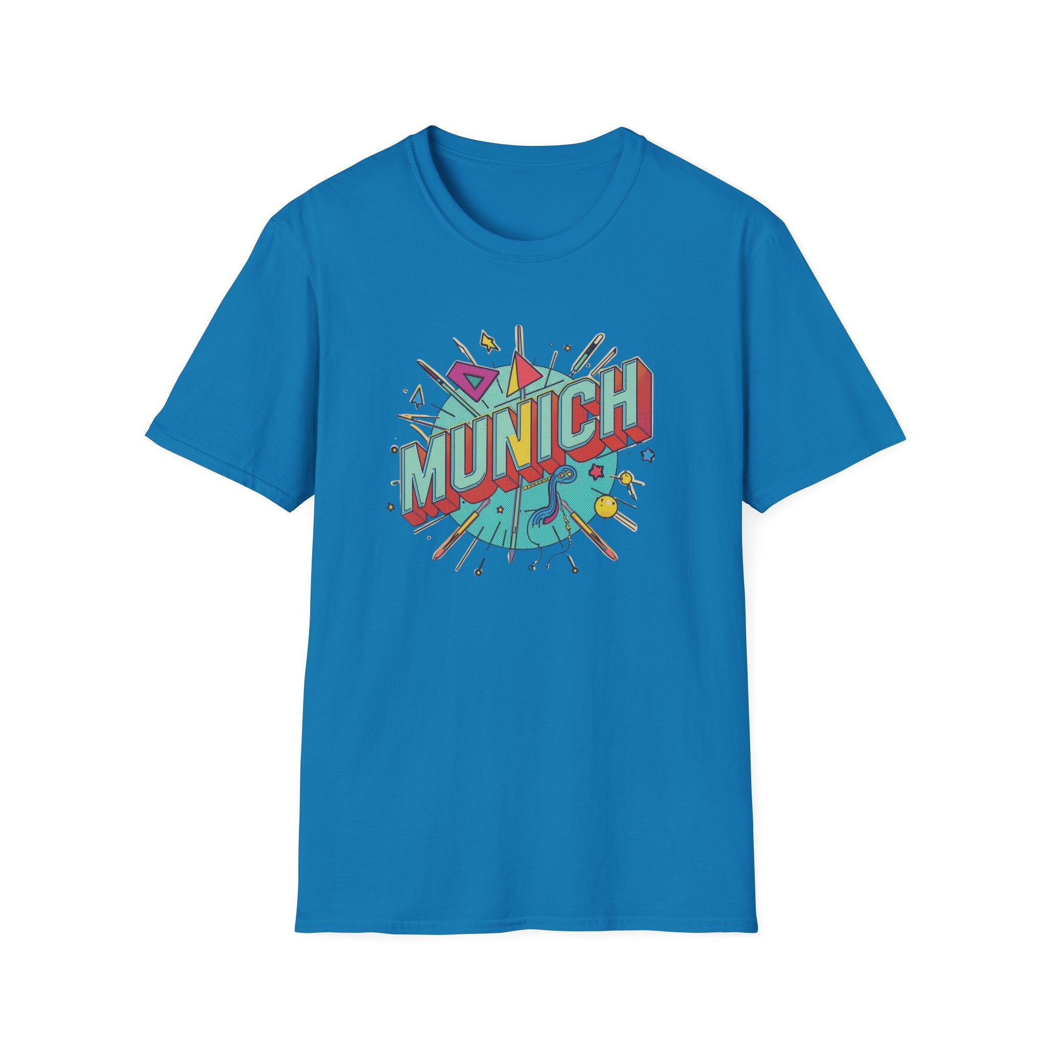 Munich Retro Graphic T-Shirt — Colorful Vintage City Design