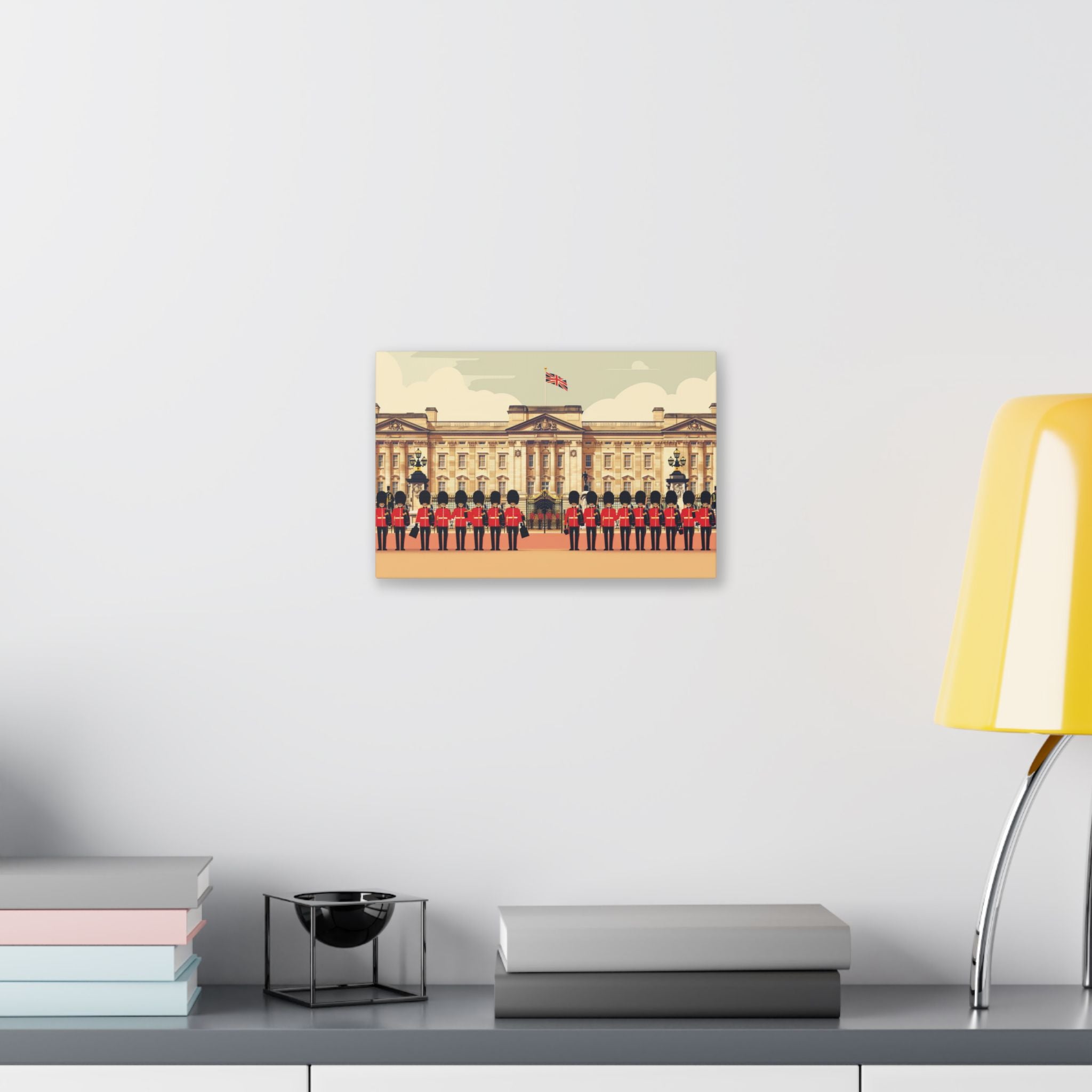 Buckingham Palace Guards Canvas Wall Art — British Royal Guard Illustration