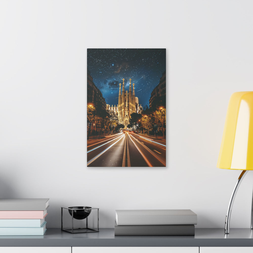 Sagrada Familia Nightscape Canvas
