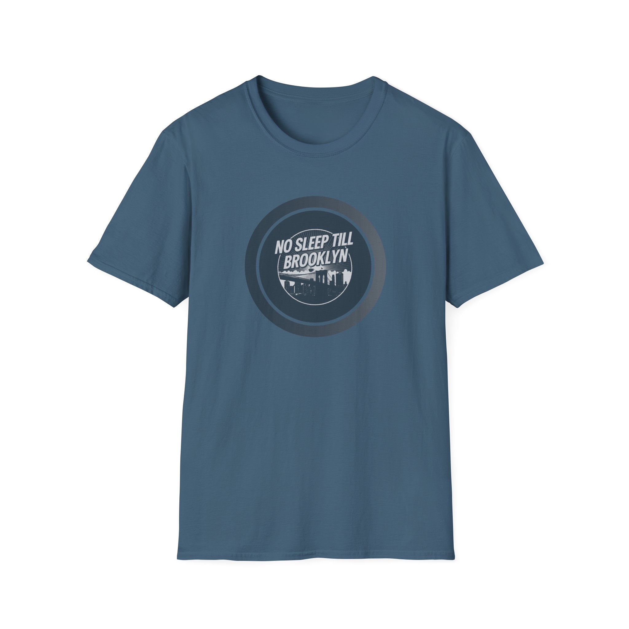 No Sleep Till Brooklyn T-Shirt | Retro NYC Skyline Circle Logo