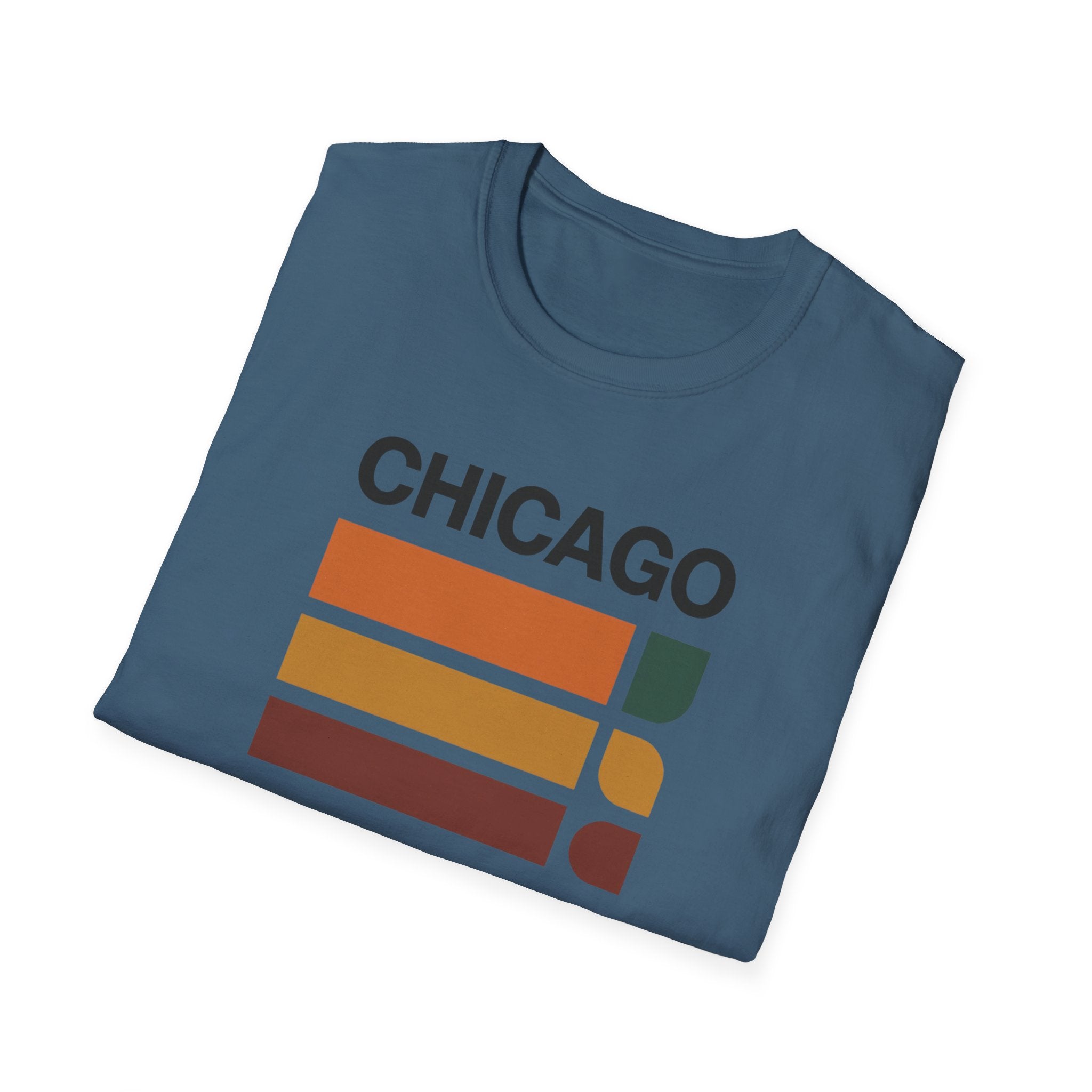 Chicago Retro Stripes T-Shirt | Vintage City Typography