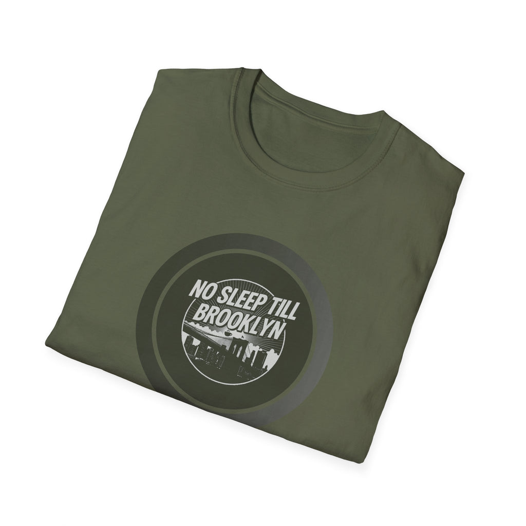 No Sleep Till Brooklyn T-Shirt | Retro NYC Skyline Circle Logo