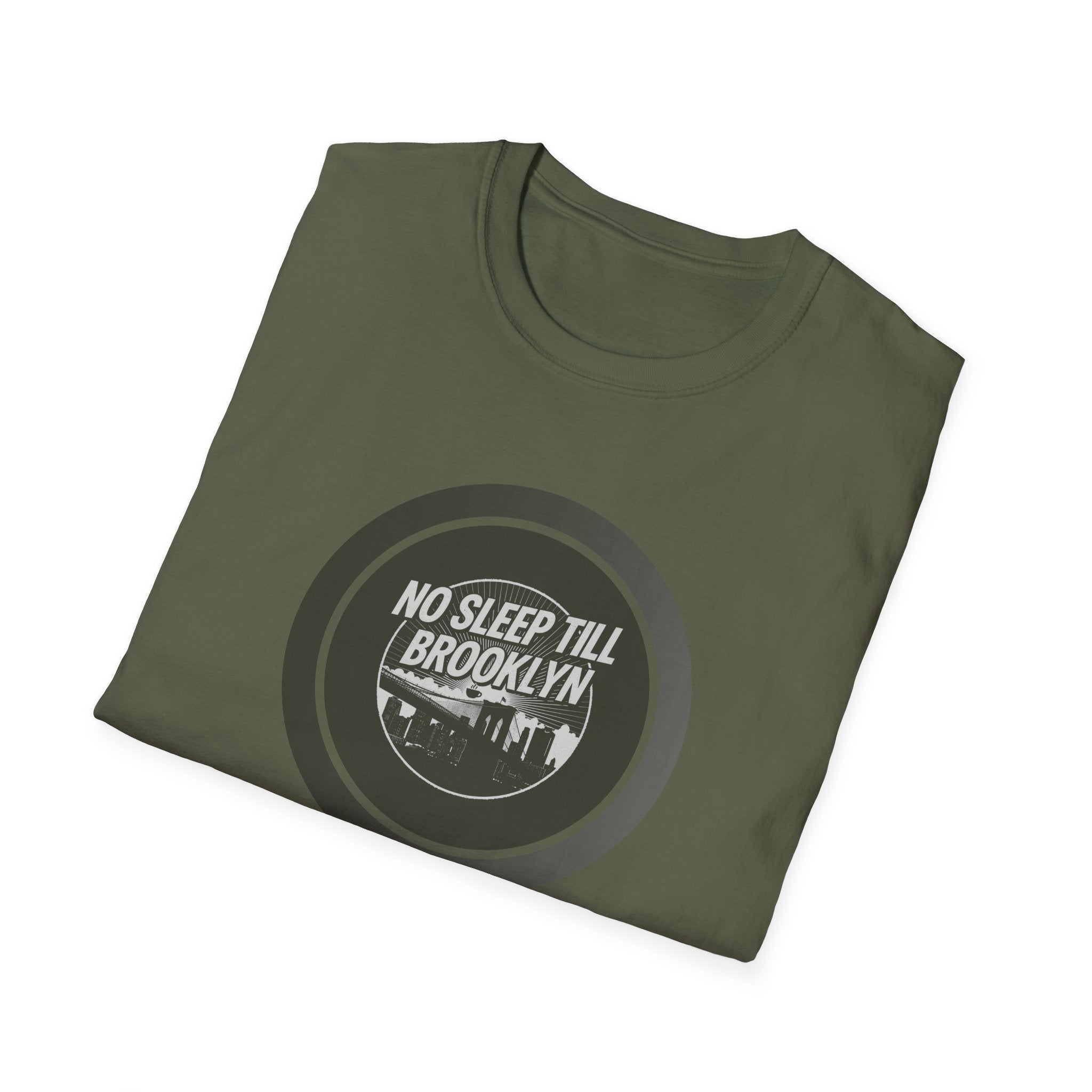 No Sleep Till Brooklyn T-Shirt | Retro NYC Skyline Circle Logo