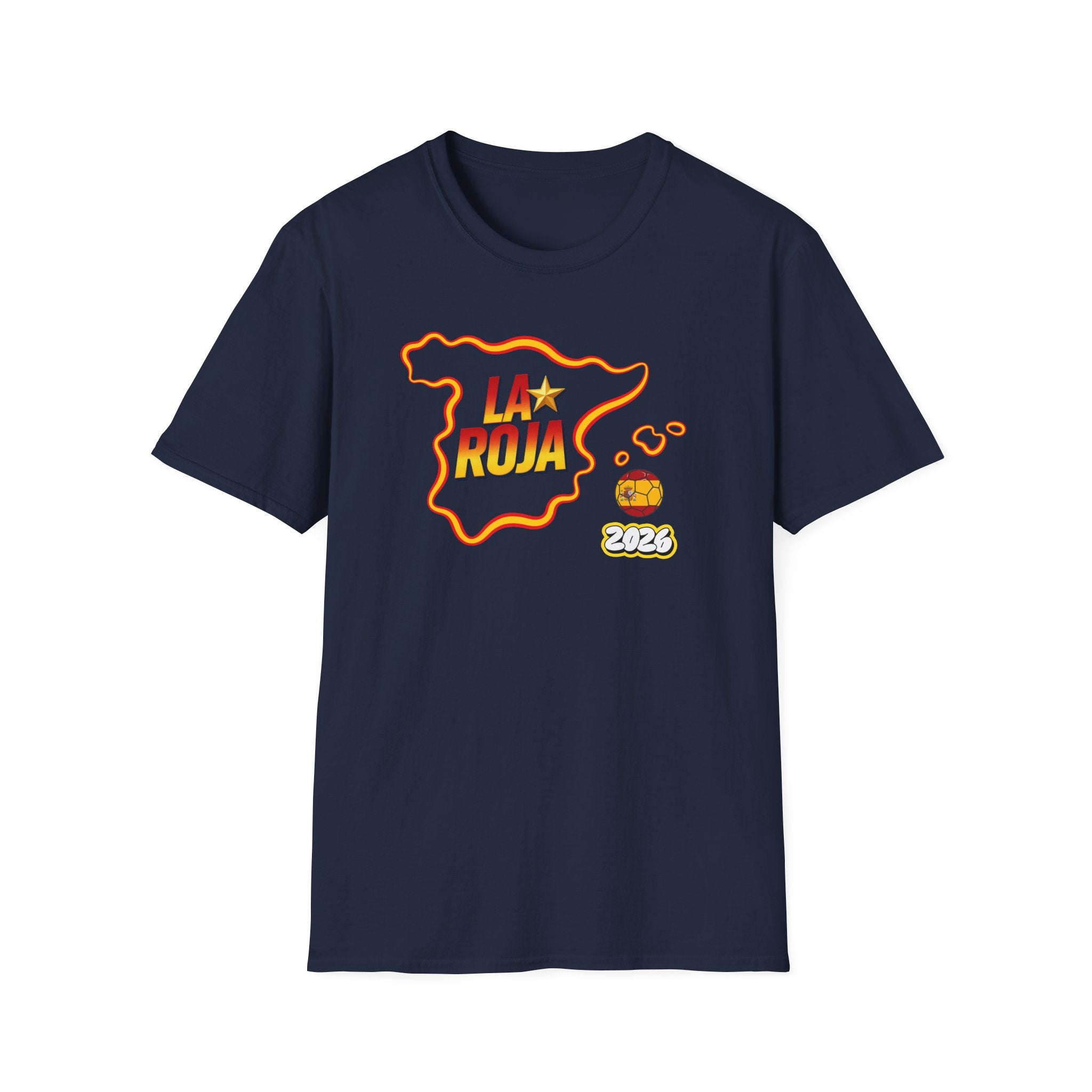 La Roja Spain Map T‑Shirt – 2026 Football World Cup Fan Tee