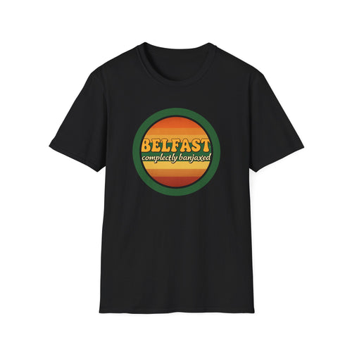 Belfast Retro Sunset T-Shirt — 'Belfast Completely Banjaxed' Vintage Graphic Tee